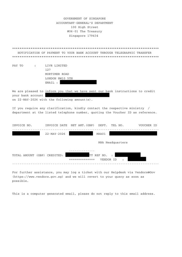 Singapore Government document